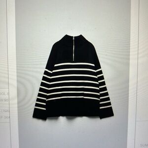 Zara Zip Striped Sweater.